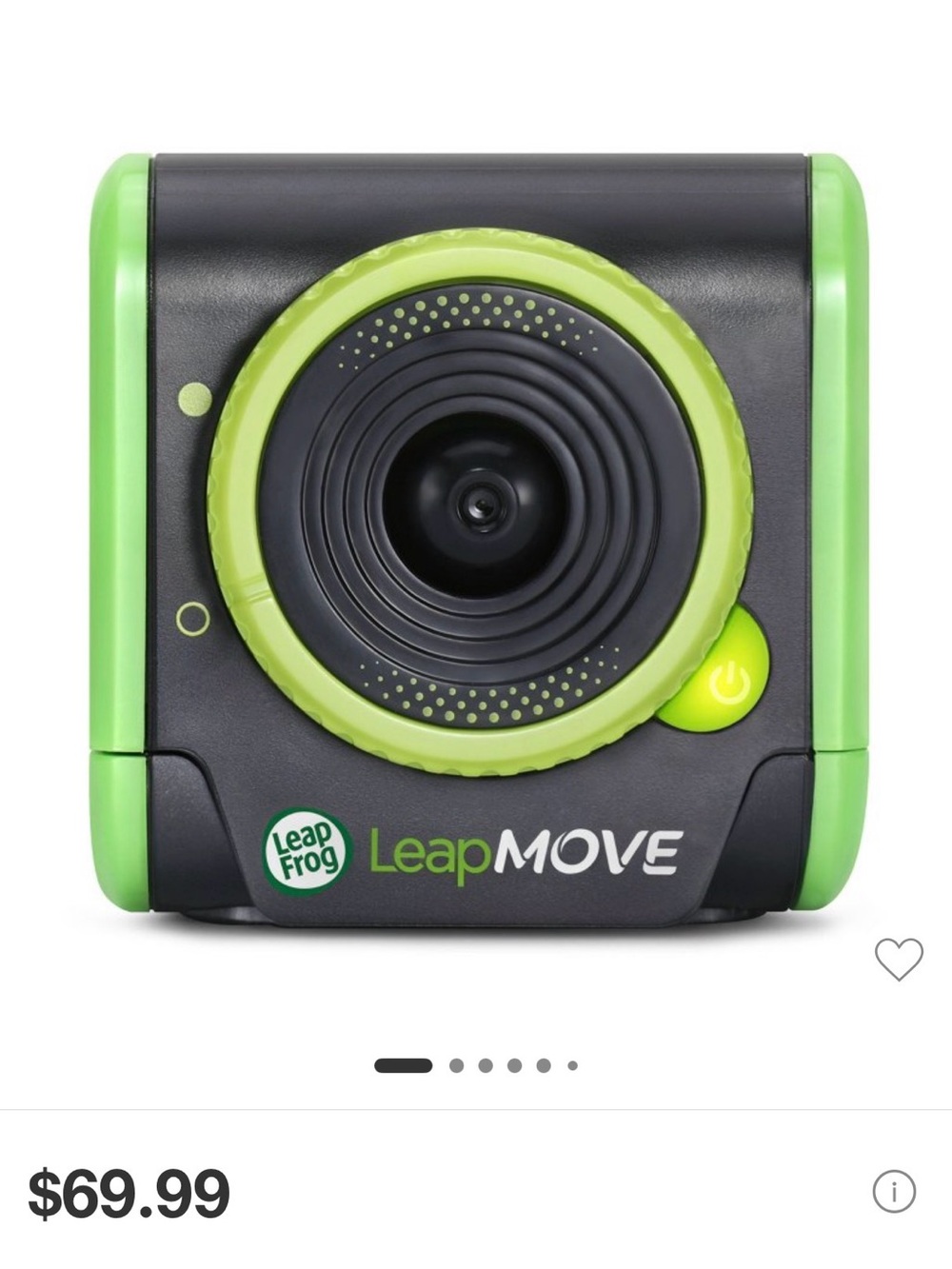 LeapFrog LeapMove Kids Action Camera - Green and Black